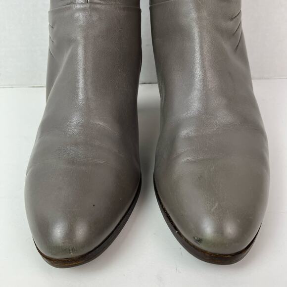 Salvatore Ferragamo Vintage Gray Heeled Tall Ridding Boots Size 8 B Narrow Worn - Picture 4 of 16